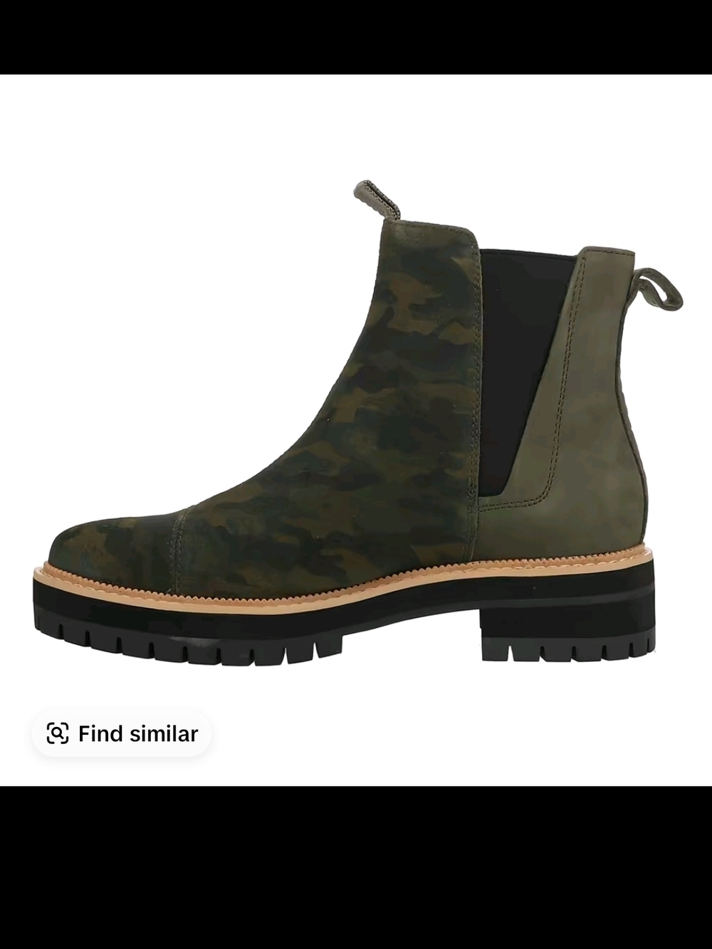 Toms Olive Camo Chelsea Lug Boot Brand New In Box - Picture 3 of 6